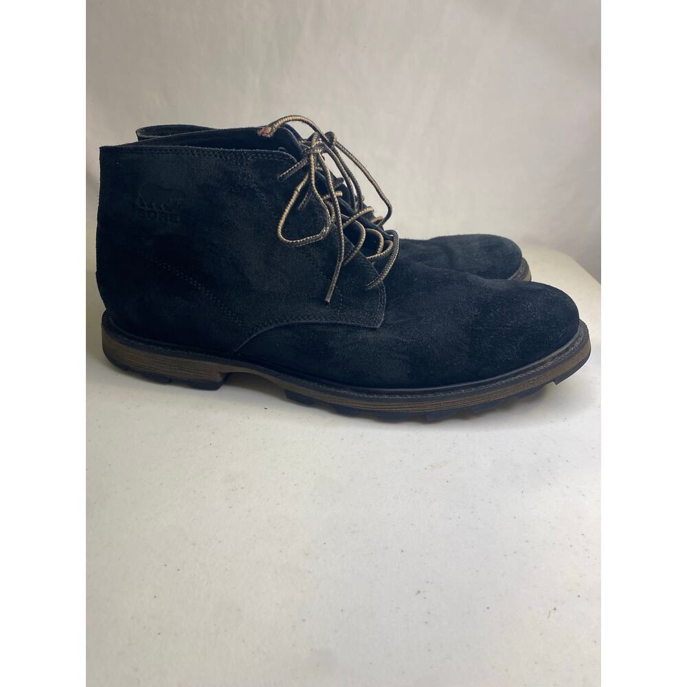Mens Sorel Black Suede Chukka Boots Madson II Ankle Waterproof Size 11 Work - Picture 5 of 15